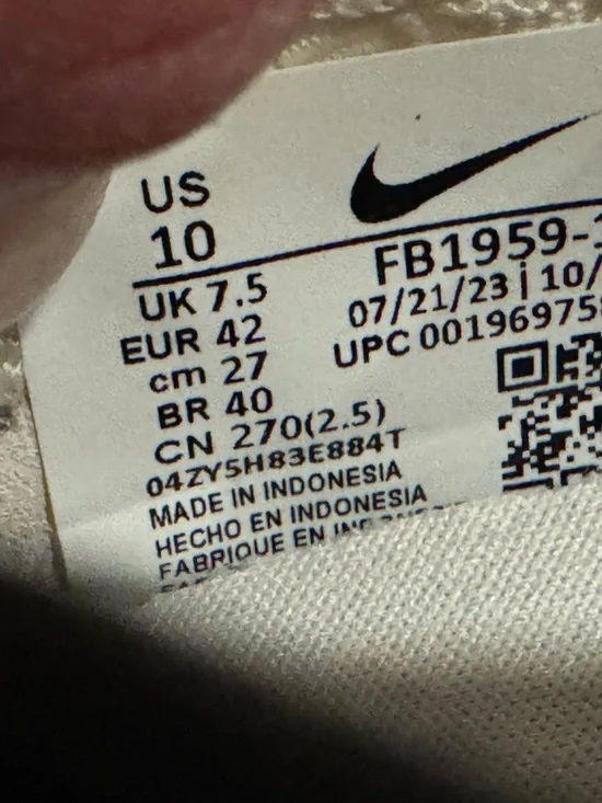 Nike Air Footscape Woven in White Cow running shoes sneakera street print 42/10 - Picture 6 of 7